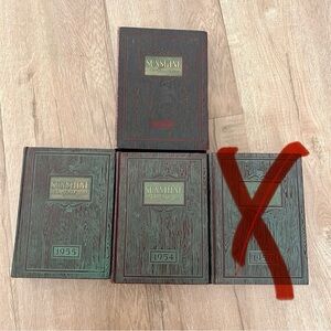 3 Pcs Vtg Hardcover Books, Sunshine: A‎ Soulful Magazine, 1933, 1954, 1955